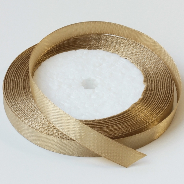 SATIN RIBBON 1.0cm - CHAMPAGNE (DARK) 118 - 25yards(22m)