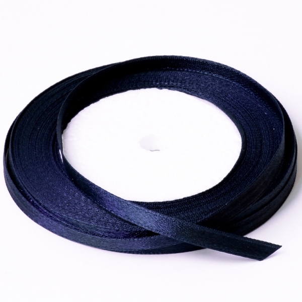 SATIN RIBBON 0.6cm - BLUE (DARK) 092А - 25yards(22m)