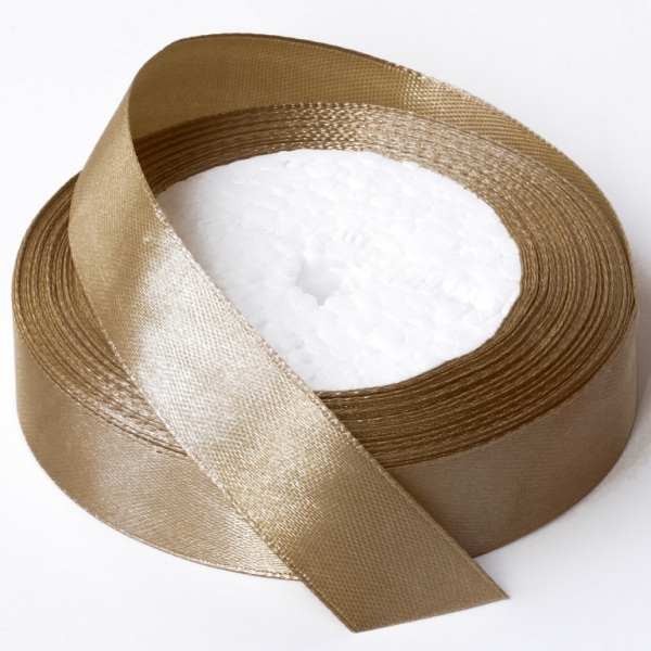 SATIN RIBBON 2.0cm - BROWN (LIGHT) 187 - PACKAGE 10x25yards(22m)