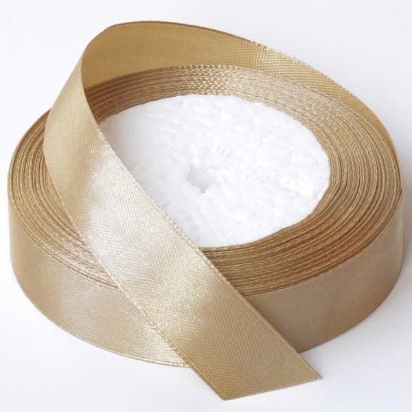 SATIN RIBBON 2.0cm - BROWN (LIGHT) 187А - PACKAGE 10x25yards(22m)