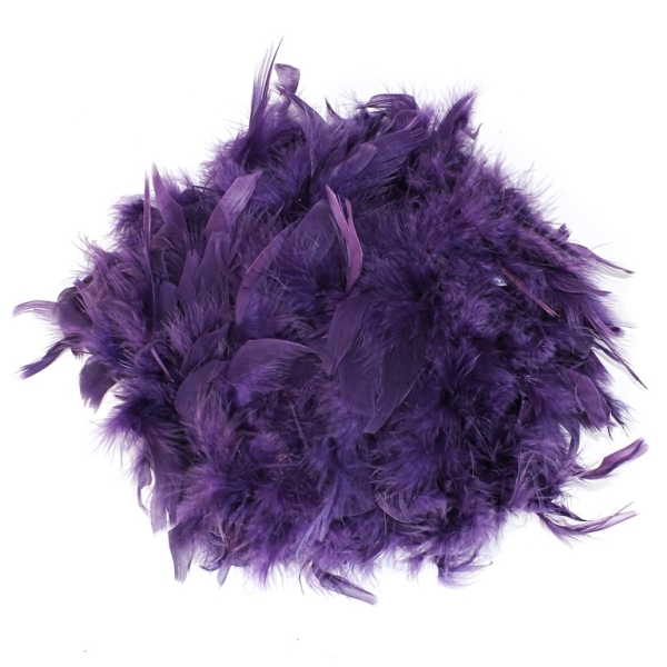 MATERIALS FOR CRAFT AND DECORATION - MARABOU FROM FEATHERS - PURPLE (DARK) 11 - 2m(70g) - PACKAGE 2pcs.