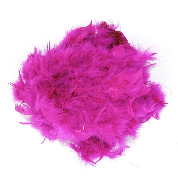 MATERIALS FOR CRAFT AND DECORATION - MARABOU FROM FEATHERS - CYCLAMEN 12 - 2m(70g) - 1pc.