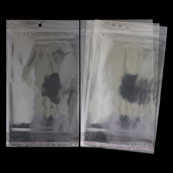 PACKAGING - CELLOPHANE BAG WITH TRANSPARENT POST - 17x23.5+3.5cm (30µ) - 100pcs.