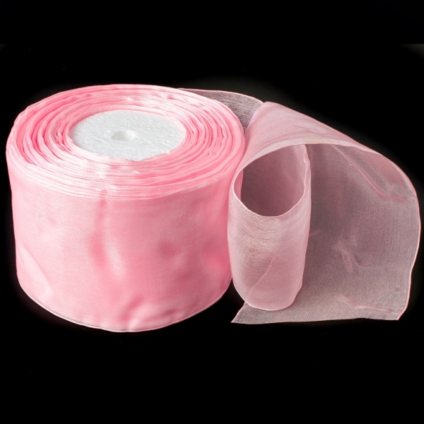 ORGANZA 7.5cm - PINK 005 - 50yards(45m)