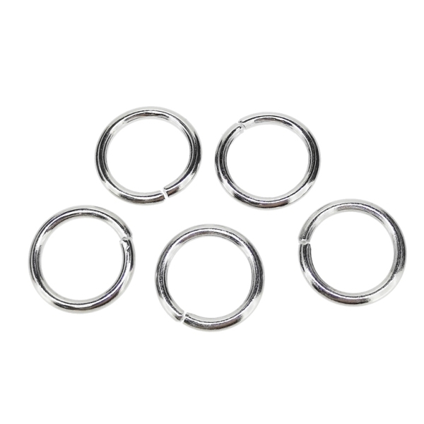 METAL ELEMENTS - JUMP RINGS - 2x16mm NICKEL COLOR - NICKEL FREE - PACKAGE 500g (450pcs.)