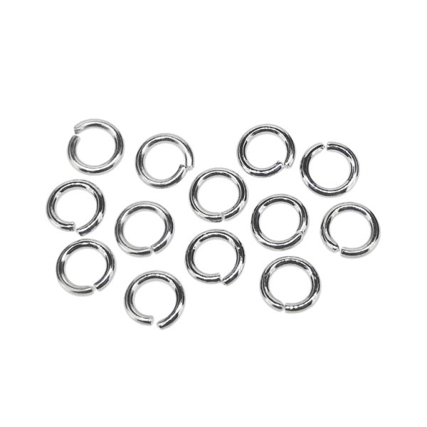 METAL ELEMENTS - JUMP RINGS - 0.9x5mm NICKEL COLOR - NICKEL FREE - PACKAGE 500g (7180pcs.)