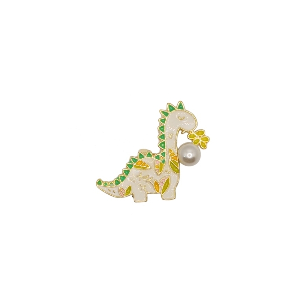 JEWELRY - BROOCH - ENAMEL - DINOSAUR B62 - 3x3.4cm GOLD - PACKAGE 6pcs.