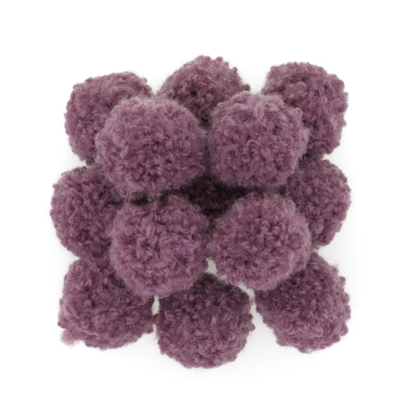 TEXTILE BEADS - POMPON POLYESTER 02 - 18mm ROSE DUST 36 - PACKAGE 150pcs.