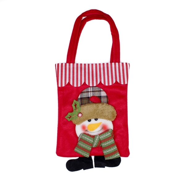 CHRISTMAS DECORATION - FELT BAG - MODEL 06 - 20x26cm RED - 1pc.