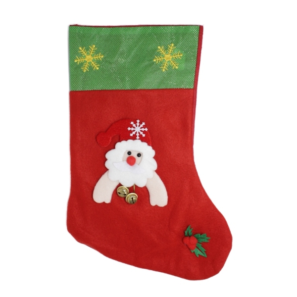 CHRISTMAS DECORATION - SOCK FELT - MODEL 12 - 23x36cm RED - 1pc.