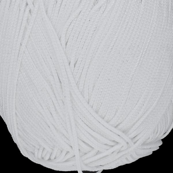 YARN - MACRAME 1.0mm - WHITE 401 - 170m - POLYESTER MATTE - PACKAGE