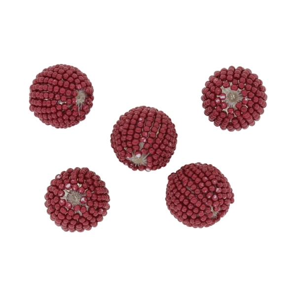 GLASS BEADS - SEED BEADED BALL 2mm - BALL 16x18mm - SOLID - RED 45В - SECOND-RATE - PACKAGE 50pcs. Hole-2.5mm