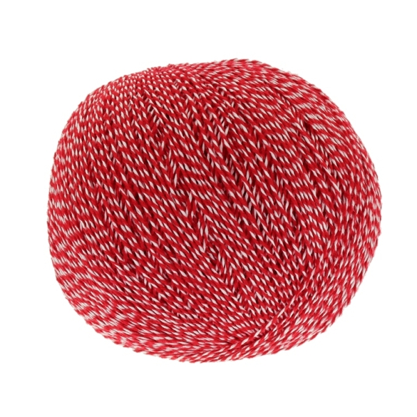 YARN - BABA MARTA BALL - WHITE-RED - 250m - ACRYLIC AND POLYESTER - PACKAGE (6 balls)