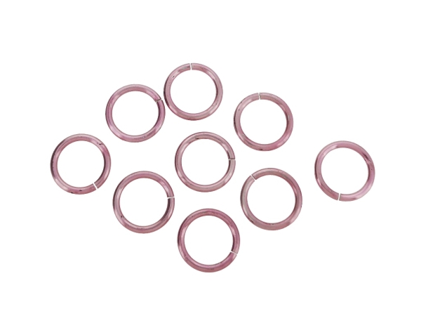 METAL ELEMENTS - JUMP RINGS ALUMINUM - 1.5x12mm PINK - SECOND-RATE 100pcs.