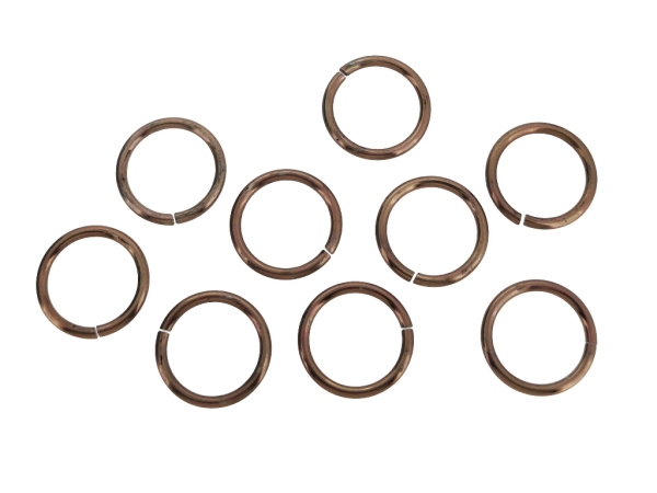 METAL ELEMENTS - JUMP RINGS ALUMINUM - 1.5x14mm BROWN - SECOND-RATE 100pcs.