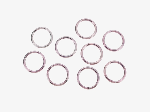 METAL ELEMENTS - JUMP RINGS ALUMINUM - 1.5x14mm PURPLE (LIGHT) - SECOND-RATE 100pcs.