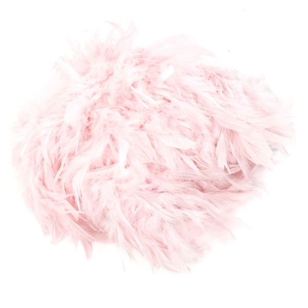 MATERIALS FOR CRAFT AND DECORATION - MARABOU FROM FEATHERS - PINK (LIGHT) 22 - 2m(70g) - PACKAGE 2pcs.