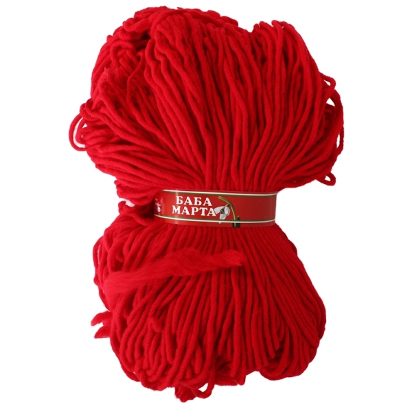 YARN - BABA MARTA 100-2 - RED - 100g (110m) - ACRYLIC - 1 skein