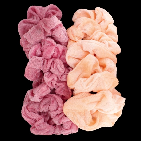 JEWELRY - ACCESSORY FOR HAIR - SCRUNCHIE - PLUSH - 10cm MIX 17 - PACKAGE (12 pcs.)