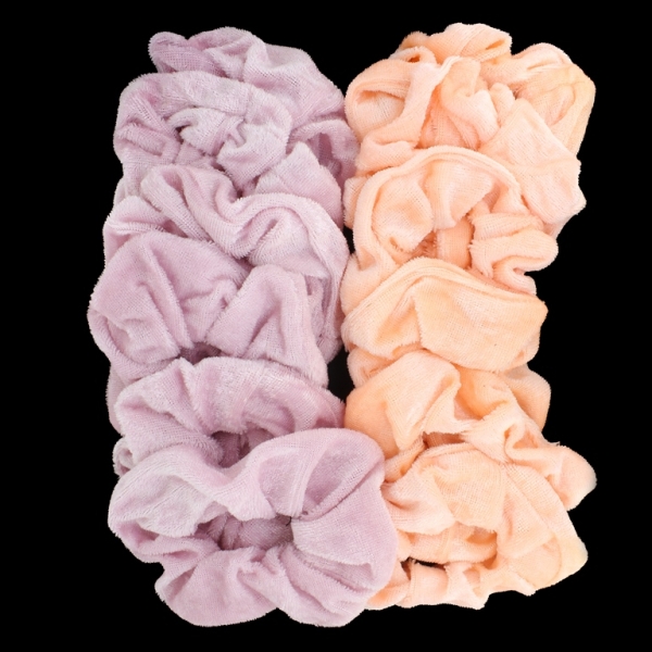 JEWELRY - ACCESSORY FOR HAIR - SCRUNCHIE - PLUSH - 10cm MIX 18 - PACKAGE (12 pcs.)