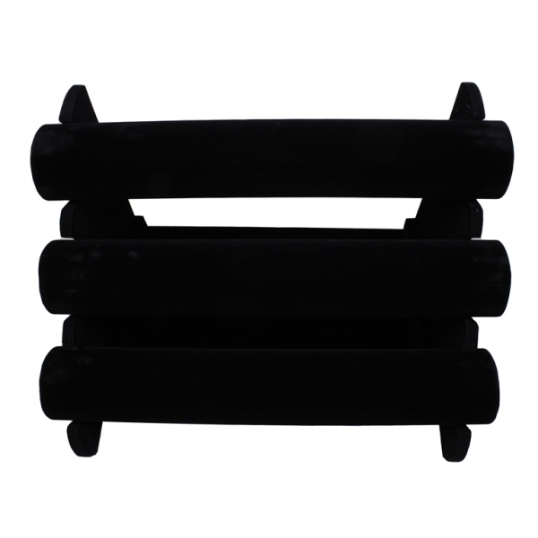 BUSTS AND STANDS FOR JEWELRY - HOLDER FOR BRACELETS 01 - VELVET - 30x18x22cm BLACK - 1pc.