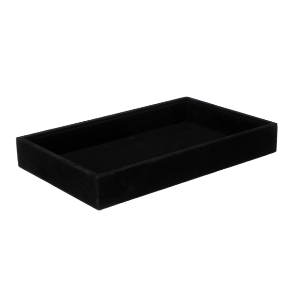 BUSTS AND STANDS FOR JEWELRY - HOLDER 01 - VELVET - 22.5x14.5x3cm BLACK - 1pc.