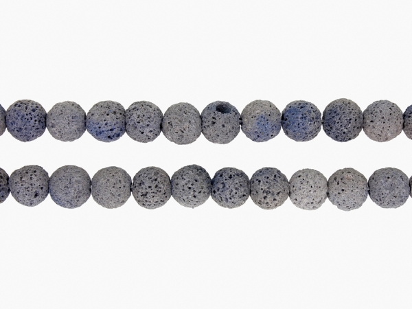 NATURAL STONE BEADS - LAVA STONE BLUE 04 - 12mm - SECOND-RATE - PACKAGE (2x32pcs.) Hole-1.5mm