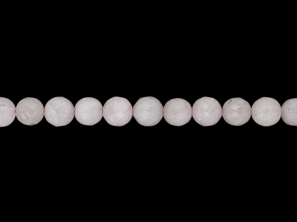 NATURAL STONE BEADS - QUARTZ PINK (LIGHT) FACETED - 10mm - STRING (38pcs.) Hole-1.2mm