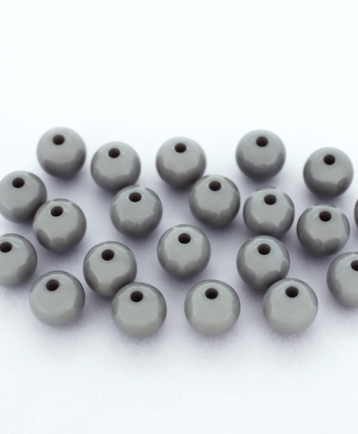 OPAQUE PLASTIC BEADS - BALL - 10mm GRAY С35 - PACKAGE 500g Hole-2.2mm (924pcs.)