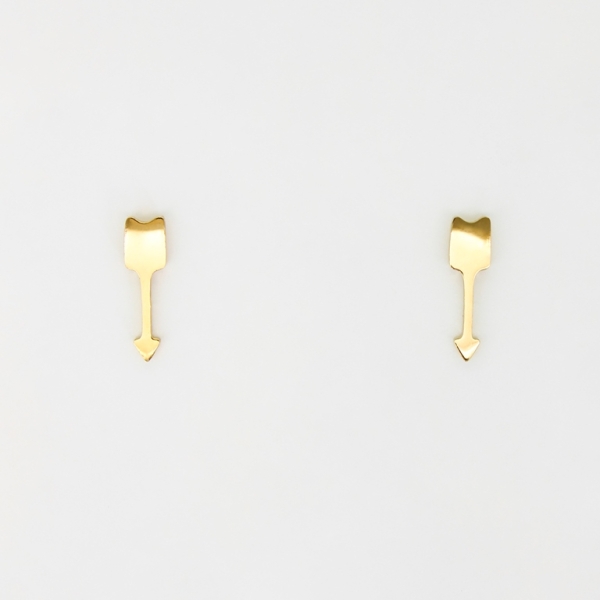 JEWELRY - EARRINGS - SCREW - STAINLESS STEEL - ARROW Е276 - 0.5x1.8cm GOLD - 1 pair