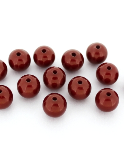 OPAQUE PLASTIC BEADS - BALL - 12mm BORDEAUX (DARK) С41 - PACKAGE 500g Hole-2.2mm (538pcs.)