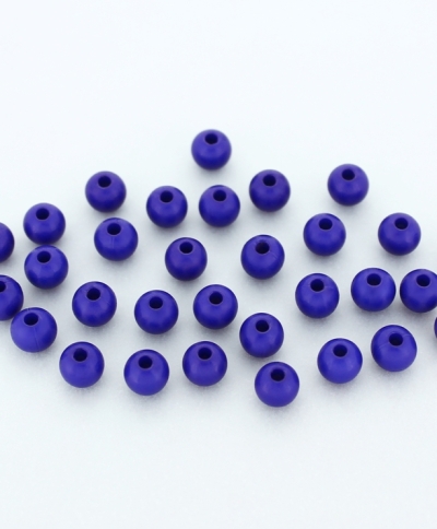 OPAQUE PLASTIC BEADS - BALL - 6mm BLUE (DARK) С33 - PACKAGE 500g Hole-1.8mm (4270pcs.)