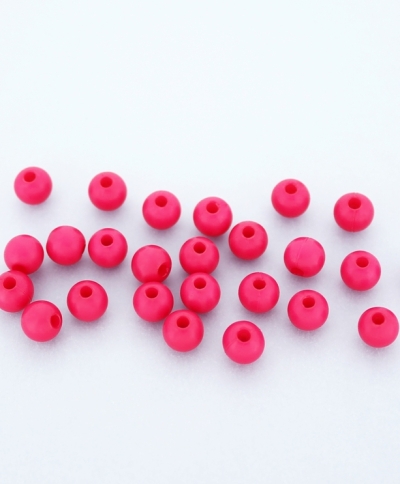 OPAQUE PLASTIC BEADS - BALL - 6mm CYCLAMEN PINK С05 - PACKAGE 500g Hole-1.8mm (4280pcs.)