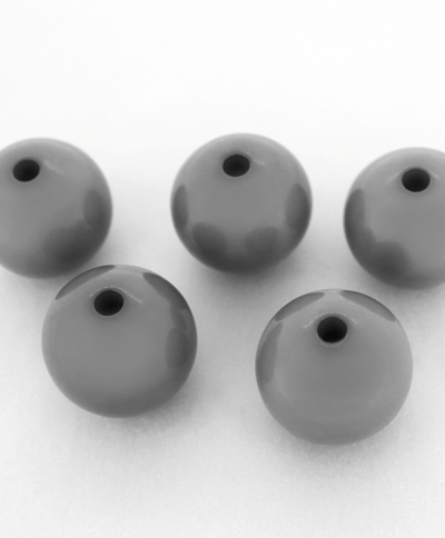 OPAQUE PLASTIC BEADS - BALL - 22mm GRAY С35 - PACKAGE 500g Hole-3.8mm (85pcs.)