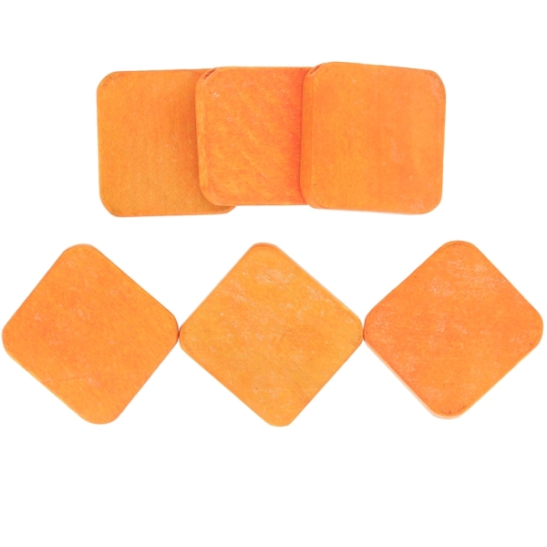 WOODEN BEADS - SQUARE SHAPED DIAGONAL - 36x28x6mm ORANGE (LIGHT) - 10pcs. Hole-3.0mm