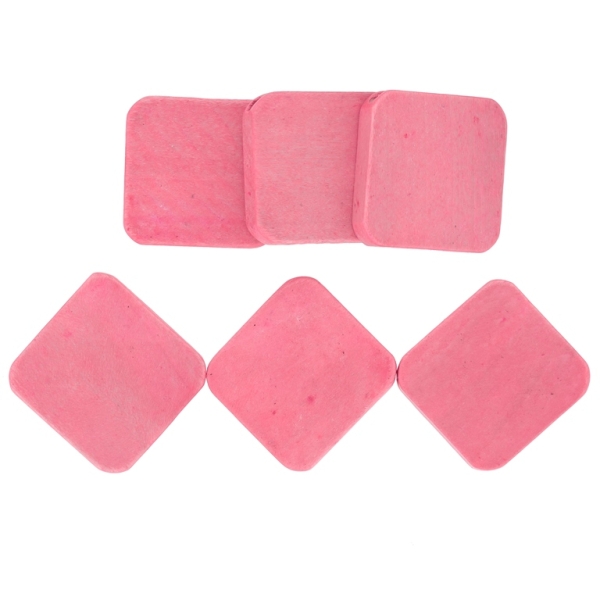 WOODEN BEADS - SQUARE SHAPED DIAGONAL - 36x28x6mm PINK - 10pcs. Hole-3.0mm