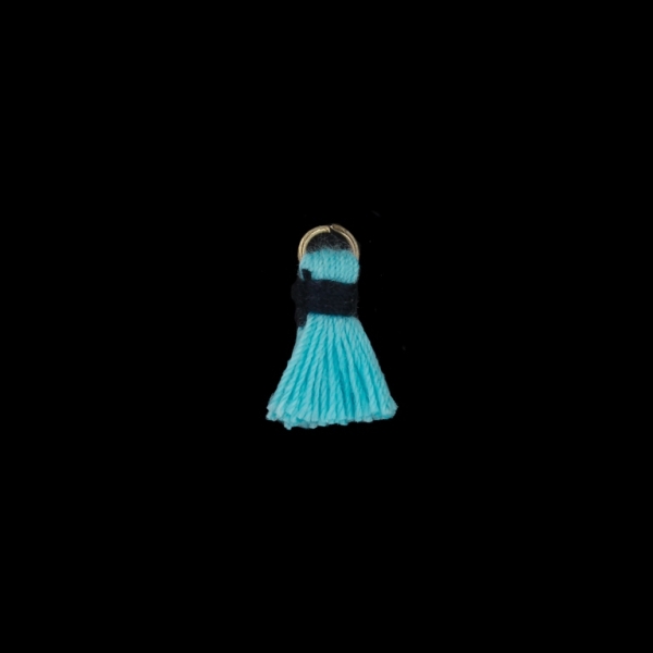 TEXTILE BEADS - TASSEL COTTON - 1.5cm BLUE (LIGHT) 269 - PACKAGE 100pcs.