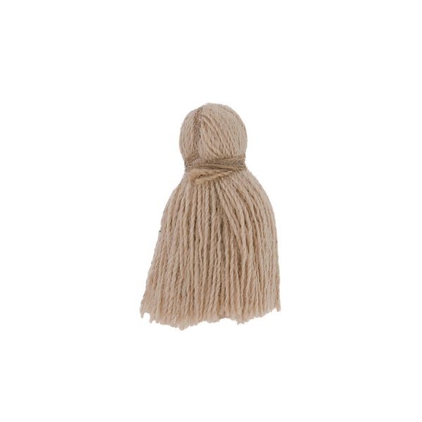 TEXTILE BEADS - TASSEL COTTON - 2.0cm BEIGE 232 - PACKAGE 100pcs.