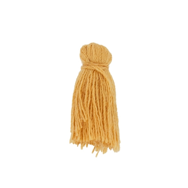 TEXTILE BEADS - TASSEL COTTON - 2.0cm YELLOW (DARK) 220 - PACKAGE 100pcs.