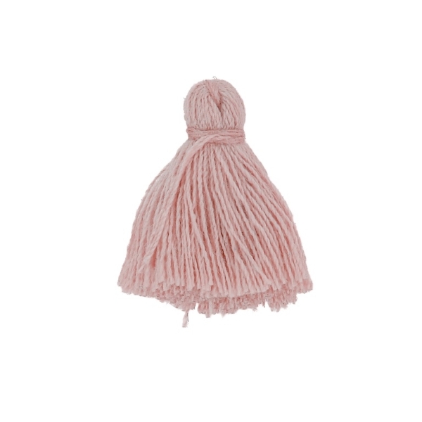 TEXTILE BEADS - TASSEL COTTON - 2.0cm ROSE DUST 213 - 20pcs.