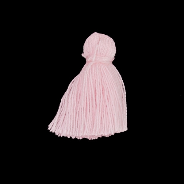 TEXTILE BEADS - TASSEL COTTON - 2.0cm PINK (LIGHT) 209 - PACKAGE 100pcs.