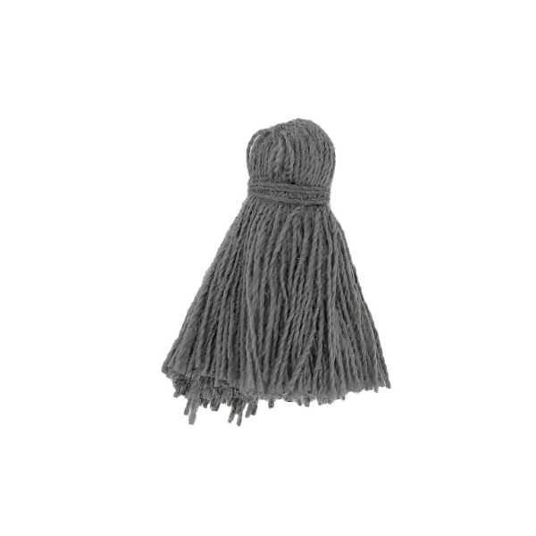 TEXTILE BEADS - TASSEL COTTON - 2.0cm GRAY 229 - 20pcs.