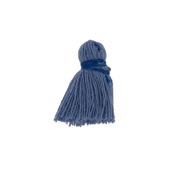 TEXTILE BEADS - TASSEL COTTON - 2.0cm BLUE (DARK) 203 - PACKAGE 100pcs.