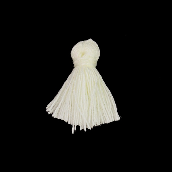 TEXTILE BEADS - TASSEL COTTON - 2.0cm CHAMPAGNE (LIGHT) 197 - PACKAGE 100pcs.