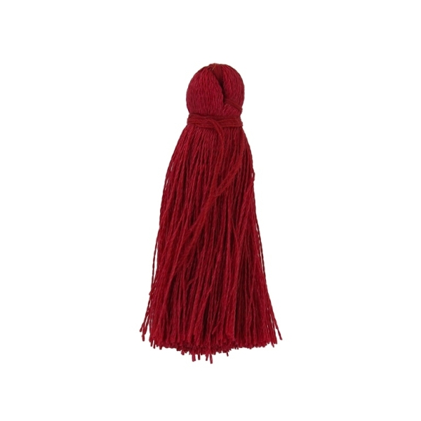 TEXTILE BEADS - TASSEL POLYESTER - 4.0cm BORDEAUX (LIGHT) 284 - 10pcs.