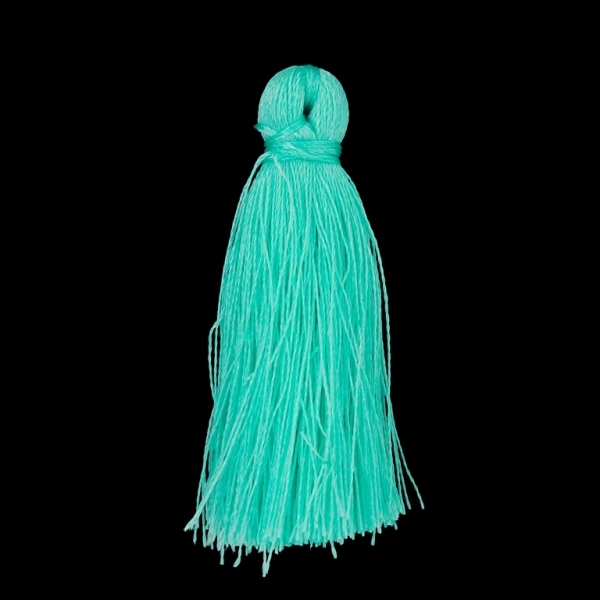 TEXTILE BEADS - TASSEL POLYESTER - 4.0cm MINT 300 - PACKAGE 100pcs.