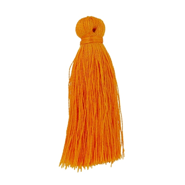 TEXTILE BEADS - TASSEL POLYESTER - 4.0cm ORANGE 88-2 - PACKAGE 100pcs.