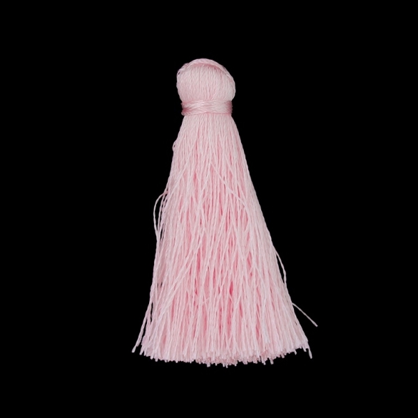 TEXTILE BEADS - TASSEL POLYESTER - 4.0cm PINK (LIGHT) 270 - PACKAGE 100pcs.