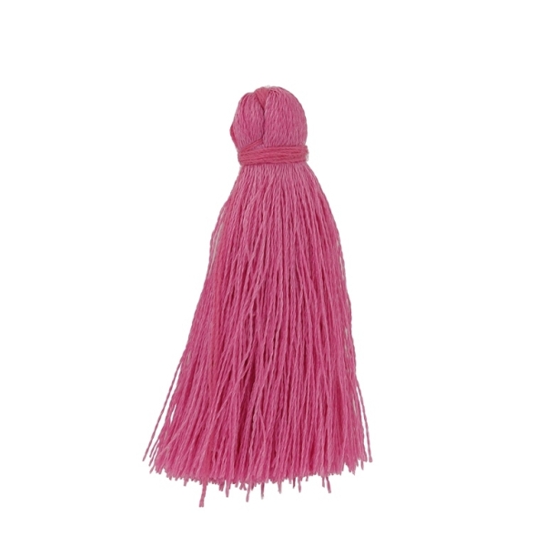 TEXTILE BEADS - TASSEL POLYESTER - 4.0cm PINK (DARK) 275 - PACKAGE 100pcs.