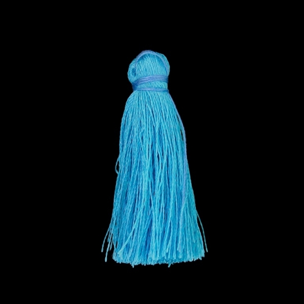 TEXTILE BEADS - TASSEL POLYESTER - 4.0cm BLUE (LIGHT) 288 - PACKAGE 100pcs.